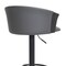 Armen Living Lydia Adjustable Black Wood Bar Stool in Gray Faux Leather with Black Metal LCLYBABLKGRY - alternate 8